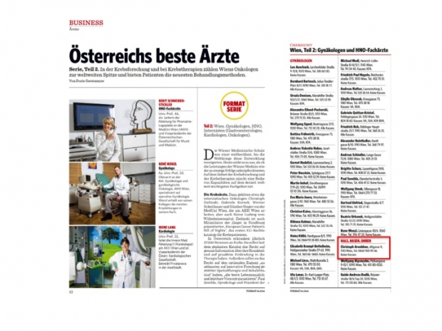 News 10/2013 Die besten HNO Ärzte Österreichs